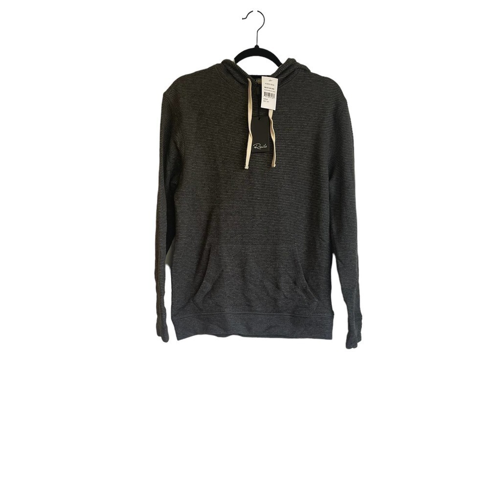 Rails Smith Striped Pullover Hoodie Long Sleeve Black Men's Size Medium NWT - Picture 4 of 10